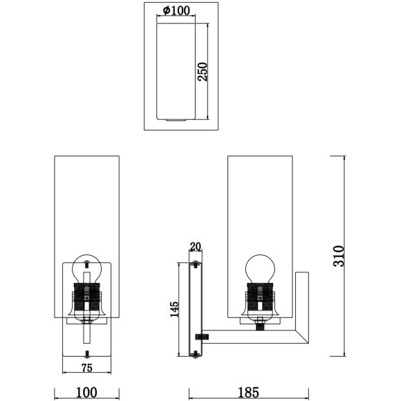 Настенный светильник (бра) Maytoni MOD089WL-01BS Настенный светильник (бра) Maytoni MOD089WL-01BS