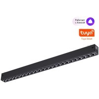359933 Черный трековый линейный SMART светильник 44см (токопроводящий), пульт ДУ/Tuya Smart Life/Алиса 3000-6000К 220В 24Вт 24° 1560Лм CRI90 Novotech VECTOR