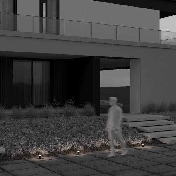 Уличный напольный/встраиваемый ландшафтный светодиодный светильник 2Вт 120лм 3000К RA80 Maytoni Outdoor Brill O474FL-L2GF3K