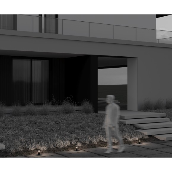 Уличный напольный/встраиваемый ландшафтный светодиодный светильник 2Вт 120лм 3000К RA80 Maytoni Outdoor Brill O474FL-L2GF3K