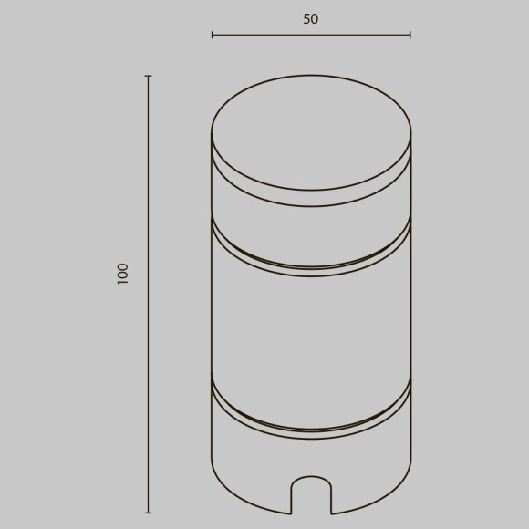 Уличный напольный/встраиваемый ландшафтный светодиодный светильник 2Вт 120лм 3000К RA80 Maytoni Outdoor Brill O474FL-L2GF3K