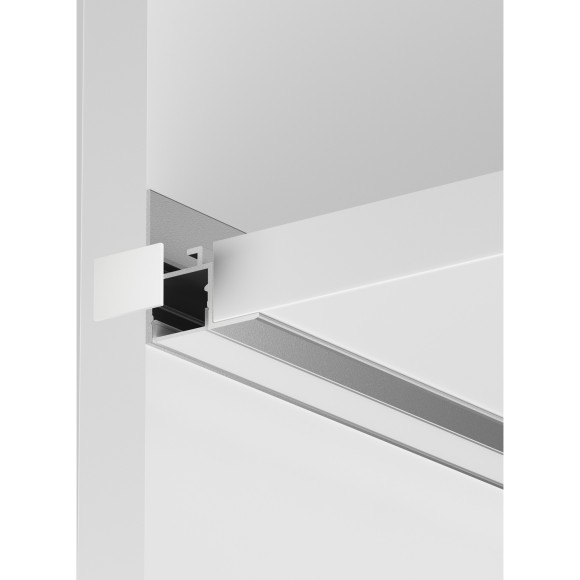 Алюминиевый профиль встраиваемый скрытого монтажа 26x30 (Серебро, 2 м), ALM-2630-S-2M 632014