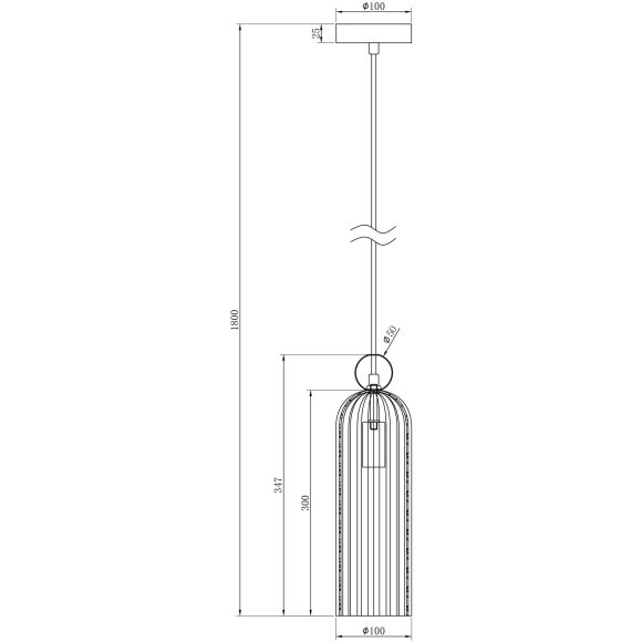 Подвесной светильник с 1 плафоном Maytoni MOD302PL-01W Antic под лампу 1xE14 40W