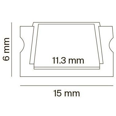 Алюминиевый профиль накладной 15x6 ALM001S-2M