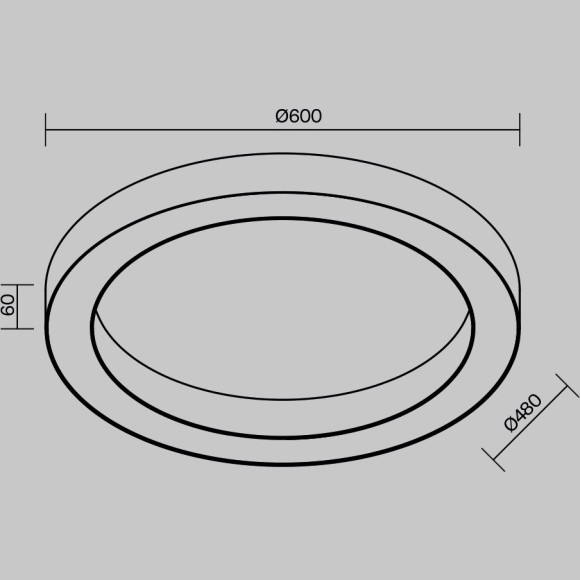 Потолочный светильники Maytoni Lua LED Ra90 Lm2640 3000К 45Вт 120° C093CL-45W3K-B