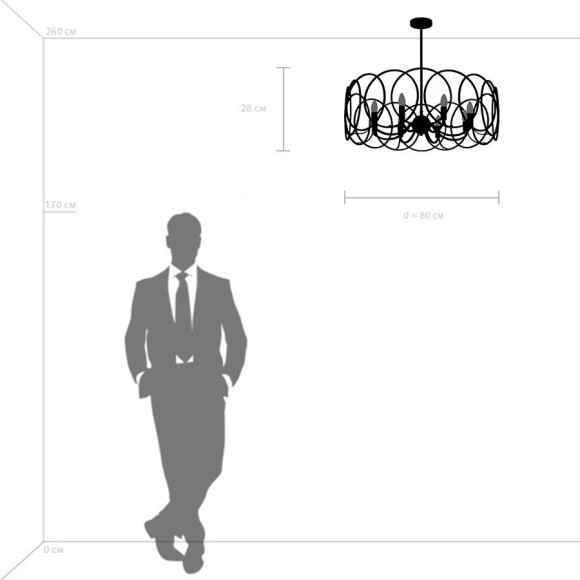Люстра потолочная Lightstar 713083 Regolo под лампы 8xE14 320W Люстра потолочная Lightstar 713083 Regolo под лампы 8xE14 320W