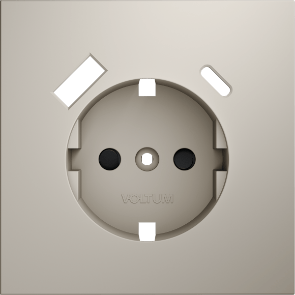 Накладка для розетки с заземлением и защитными шторками, с USB A+C, S70 (кашемир)