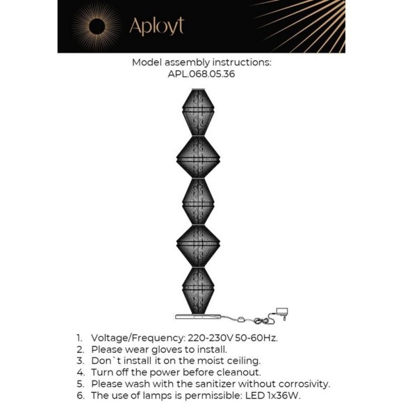 Торшер APL.068.05.36