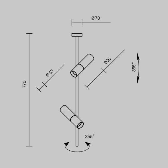 Накладной потолочный светильник Maytoni C021CL-02B Elti под лампы 2xGU10 50W