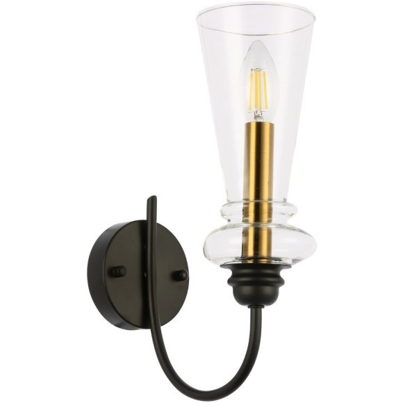 SLE112401-01 Светильник настенный Черный/Прозрачный E14 1*40W RAMMO