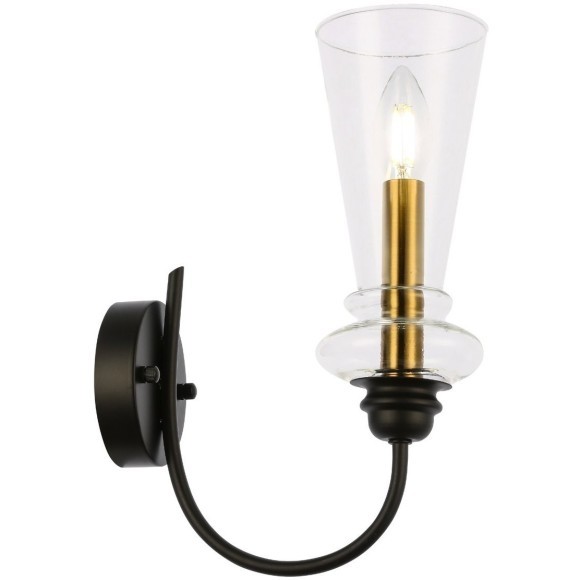 SLE112401-01 Светильник настенный Черный/Прозрачный E14 1*40W RAMMO