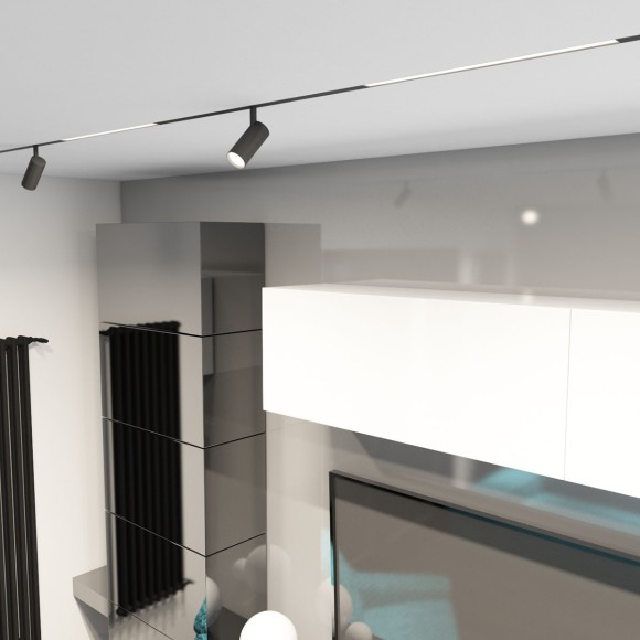 DK8010-BK Трековый магнитный светодиодный SMART (TUYA, Алиса, Wi-Fi, пам. настроек) светильник Denkirs SMART 220V CRI90+ 3000-6000К 780Лм 24° 9Вт