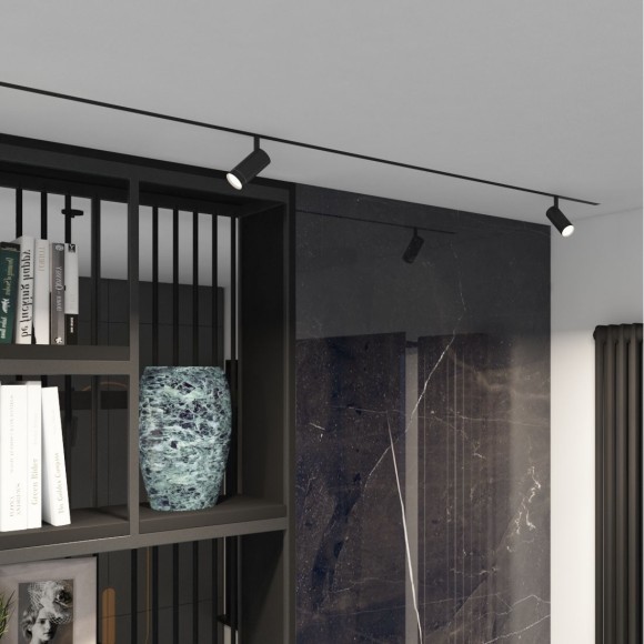 DK8010-BK Трековый магнитный светодиодный SMART (TUYA, Алиса, Wi-Fi, пам. настроек) светильник Denkirs SMART 220V CRI90+ 3000-6000К 780Лм 24° 9Вт