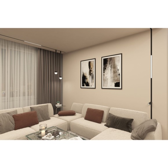 DK8010-BK Трековый магнитный светодиодный SMART (TUYA, Алиса, Wi-Fi, пам. настроек) светильник Denkirs SMART 220V CRI90+ 3000-6000К 780Лм 24° 9Вт