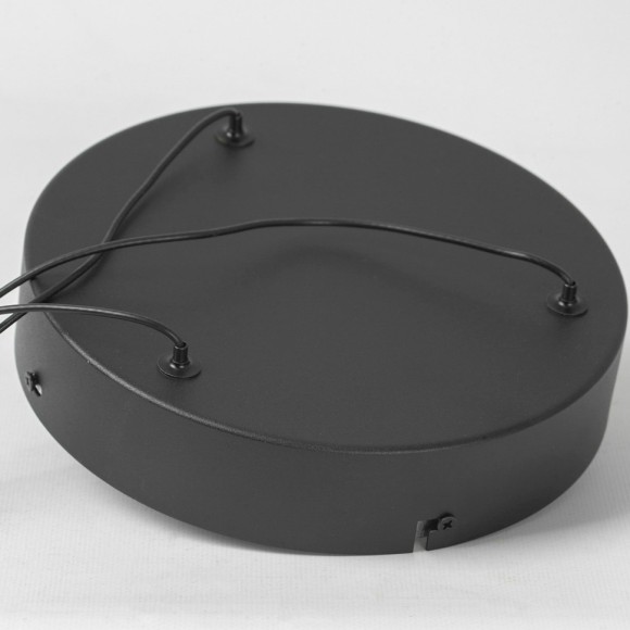 SY9037 Lussole MACON подвесная люстра, черный корпус, белый акриловый рассеиватель, LED 54 Вт, 3000 К, 4860 Лм