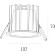 Favourite Notio 4821-1C Черный круглый встраиваемый светодиодный светильник-спот downlight диаметром 103 мм, металл, стекло LED 20Вт 4000K 2038Лм CRI90 36° IP54 220В
