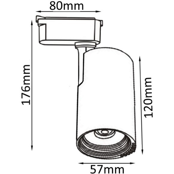 Однофазный двужильный светодиодный трековый светильник Crystallux CLT 0.31 007 10W BL 3000К 950Лм CRI80+ 24° 10Вт Однофазный двужильный светодиодный трековый светильник Crystallux CLT 0.31 007 10W BL 3000К 950Лм CRI80+ 24° 10Вт