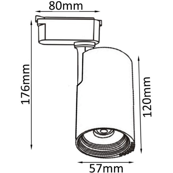 Однофазный двужильный светодиодный трековый светильник Crystallux CLT 0.31 007 10W BL 3000К 950Лм CRI80+ 24° 10Вт Однофазный двужильный светодиодный трековый светильник Crystallux CLT 0.31 007 10W BL 3000К 950Лм CRI80+ 24° 10Вт