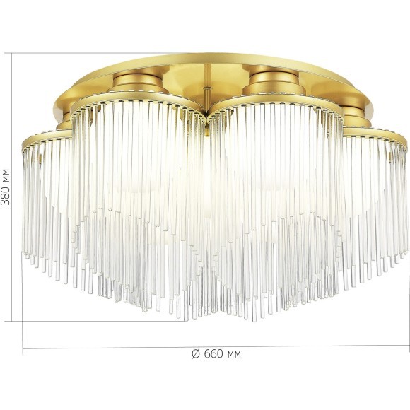 SL1511.202.07 Люстра потолочная ST-Luce Золотистый/Белый E27 7*60W ALLEGRO