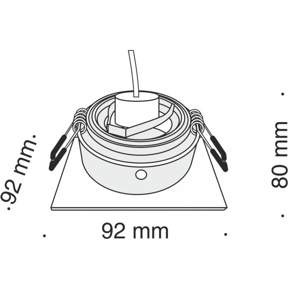 Встраиваемый светильник Maytoni DL026-2-01W Atom под лампу 1xGU10 50W Встраиваемый светильник Maytoni DL026-2-01W Atom под лампу 1xGU10 50W