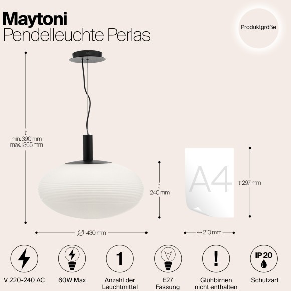 Подвесной светильник Maytoni P062PL-01W