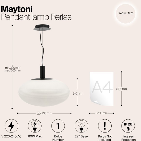 Подвесной светильник Maytoni P062PL-01W