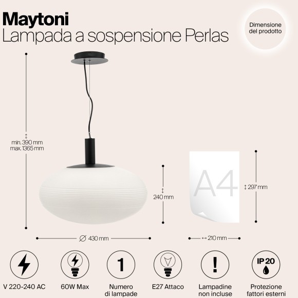 Подвесной светильник Maytoni P062PL-01W