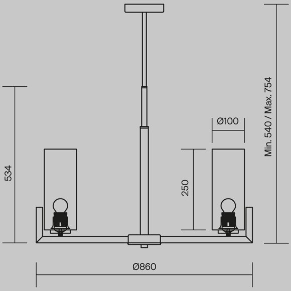 Подвесной светильник Maytoni MOD089PL-10BS