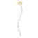 FLOWERS SP9 1780/209 Crystal Lux Золотой подвесной каскадный светильник с белыми керамическими плафонами, 9 x G9 до 40 Вт, Ø300 мм, H max 3000 мм, IP20, 220 В