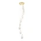FLOWERS SP9 1780/209 Crystal Lux Золотой подвесной каскадный светильник с белыми керамическими плафонами, 9 x G9 до 40 Вт, Ø300 мм, H max 3000 мм, IP20, 220 В
