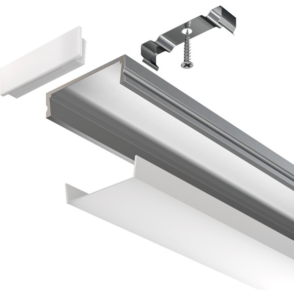 Алюминиевый профиль накладной 23x6 ALM002S-2M