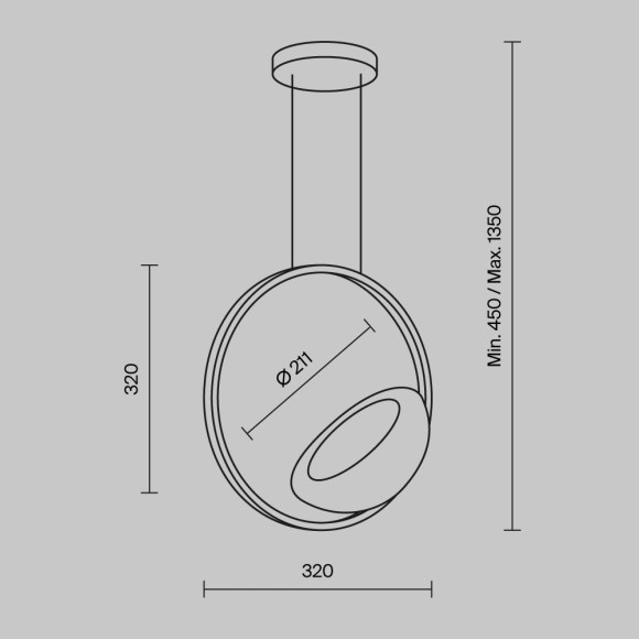 Подвесной светильник Maytoni MOD327PL-L5BS3K Подвесной светильник Maytoni MOD327PL-L5BS3K