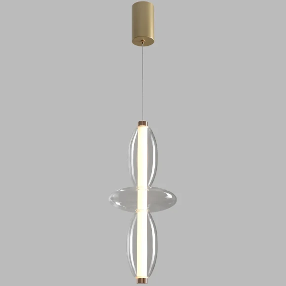 Светильник подвесной Crystal Lux QUASAR SP14W LED TRANSPARENT 3791/214