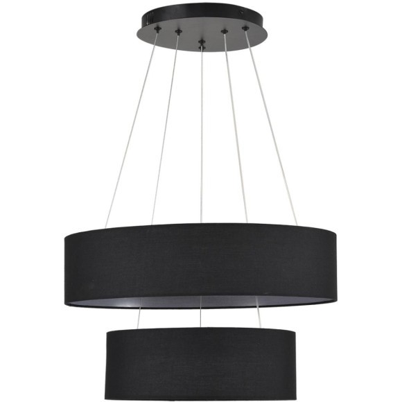 8373/55L Подвесной светодиодный светильник с 2 тканевыми плафонами кольцами 55Вт 2221Лм 3000;4000;6000К 220V Lumion SAVA