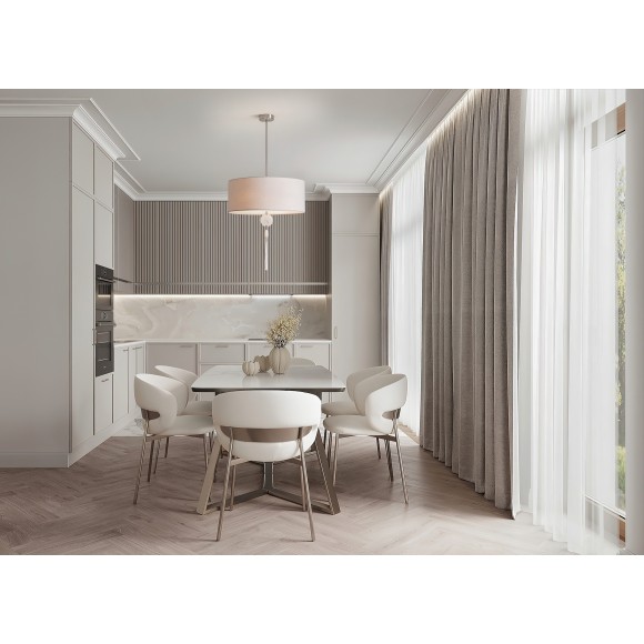 Люстра подвесная с светло-серым абажуром, 5 ламп Е14 Freya Agate FR2052PL-05N