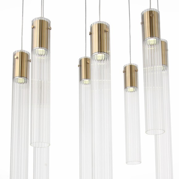 SL1229.303.08 Люстра подвесная ST-Luce Латунь/Прозрачный GU10 8*5W TERNI