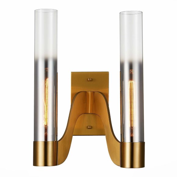 SL1235.301.02 Бра ST-Luce Латунь/Хром, Прозрачный E14 2*40W ETTORE SL1235.301.02 Бра ST-Luce Латунь/Хром, Прозрачный E14 2*40W ETTORE