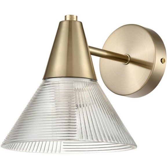 6596/1W MODERNI LN24 латунь титаниум/прозрачный, металл/стекло Бра E27 1*60W 220V CORNE