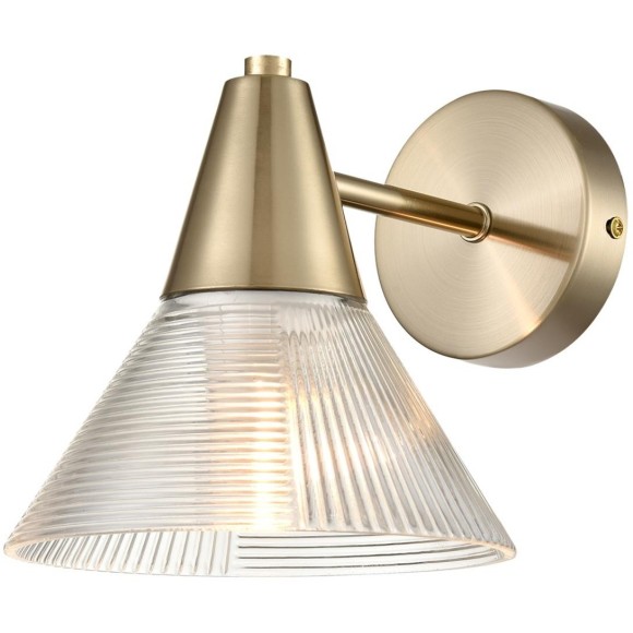 6596/1W MODERNI LN24 латунь титаниум/прозрачный, металл/стекло Бра E27 1*60W 220V CORNE