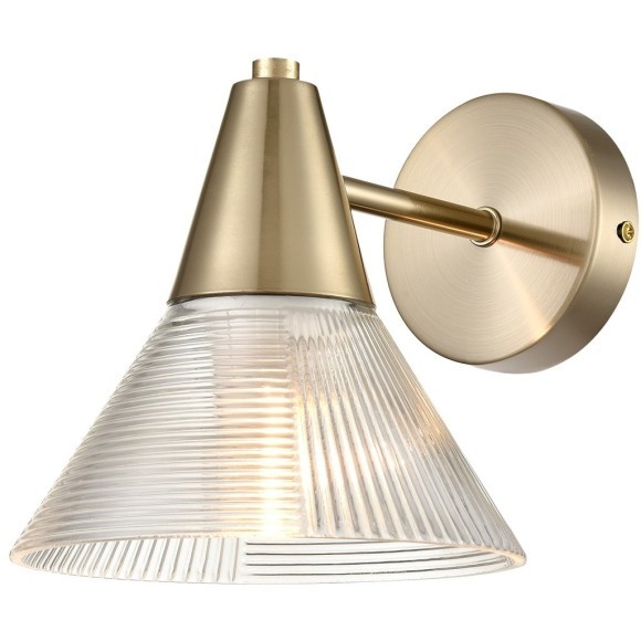 6596/1W MODERNI LN24 латунь титаниум/прозрачный, металл/стекло Бра E27 1*60W 220V CORNE