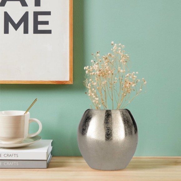 421287 ABUCAY Декоративная ваза алюминий цвет никель L165 B95 H175 421287 ABUCAY Декоративная ваза алюминий цвет никель L165 B95 H175