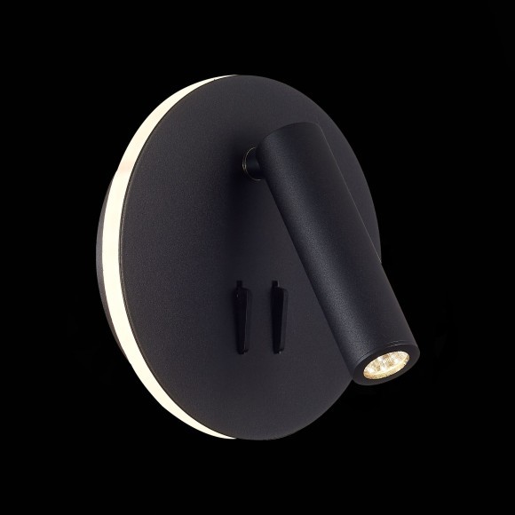 SL1586.413.01 Светильник настенный Черный LED 1*8W 3000K 624Lm Ra80 24° IP20 L-xW155xH155 170-240V Настенные светильники