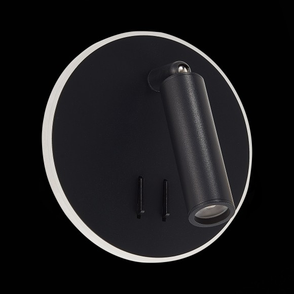 SL1586.413.01 Светильник настенный Черный LED 1*8W 3000K 624Lm Ra80 24° IP20 L-xW155xH155 170-240V Настенные светильники