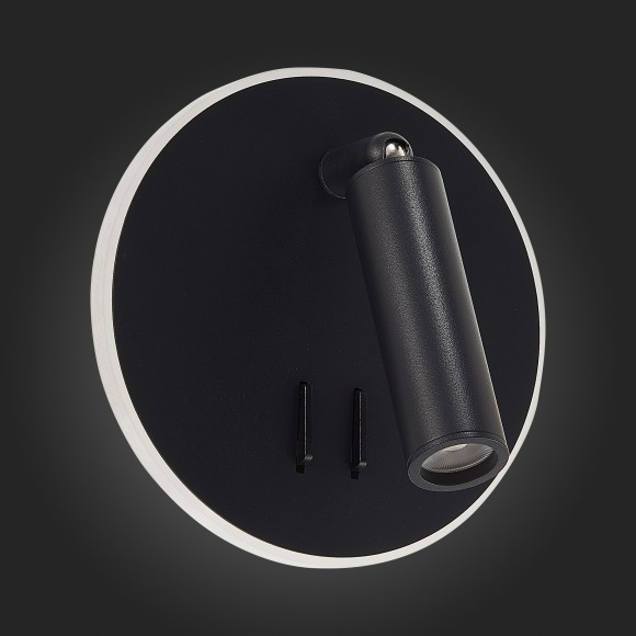 SL1586.413.01 Светильник настенный Черный LED 1*8W 3000K 624Lm Ra80 24° IP20 L-xW155xH155 170-240V Настенные светильники