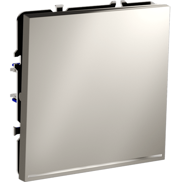 Выключатель встраиваемый VOLTUM S70 одноклавишный с подсветкой 10А, (кашемир)