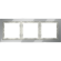 Рамка стеклянная VOLTUM S70 на 3 поста, (сталь, стекло)