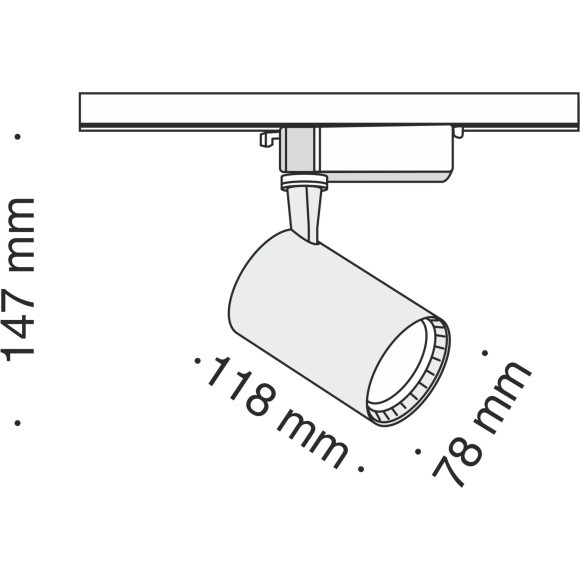 Трековый светильник Technical TR003-1-12W3K-B
