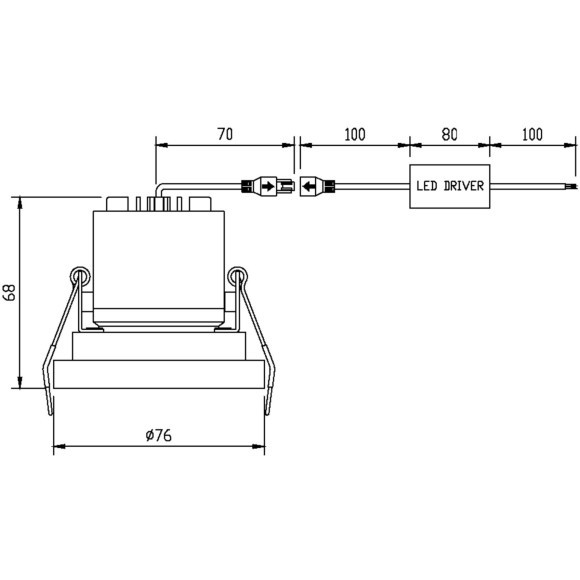 Встраиваемый светильник Technical DL040-L10B4K