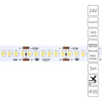 A2424010-03-6K Светодиодная лента 24В 19,2Вт/м 1800Лм/м 6000К CRI 90+ 10мм SMD2835 240шт/м 5м IP20