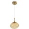Freya Mote FR5601PL-L40YA Светодиодный декоративный подвесной стеклянный светильник, основание: латунь, плафон: стекло янтарного цвета, CCT перекл. цветовой температуры на драйвере, LED 5Вт 2700;3000;4000К CRI80 360° IP20 220V